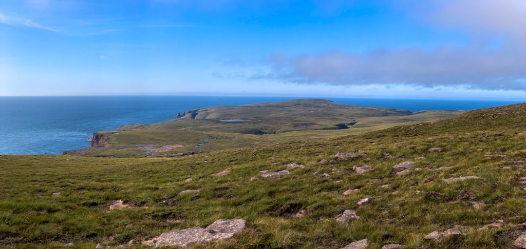 View toward Cape Wrath in Scotland with the Altantic Ocean