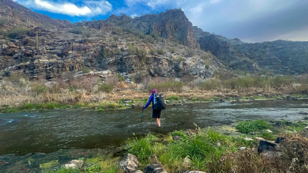 Crossing the Bill Wiliams River