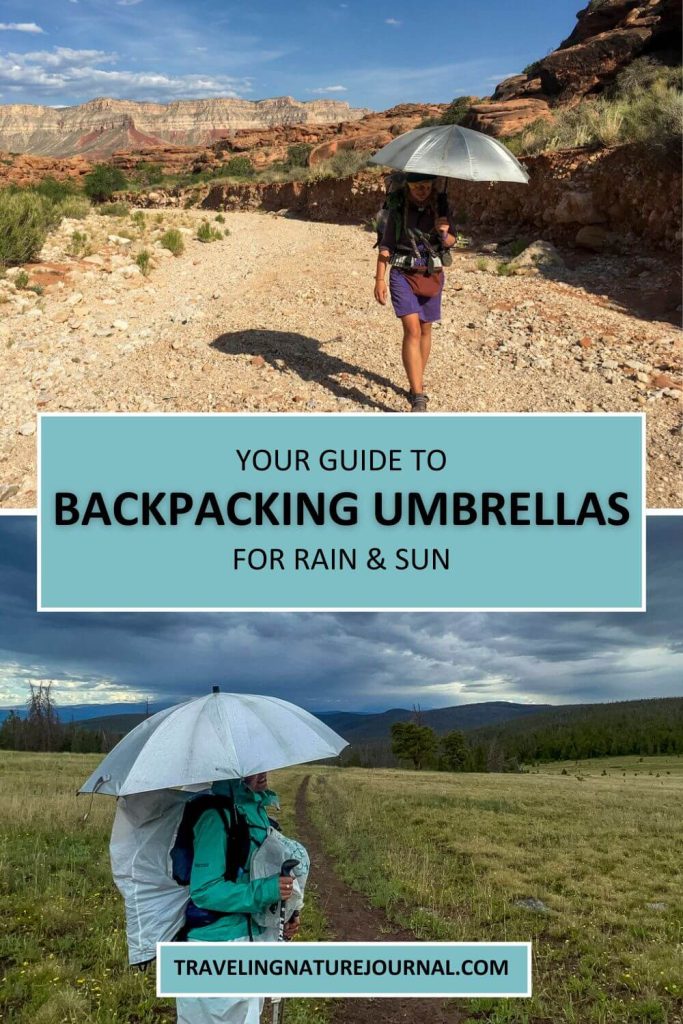 How to use a backpacking umbrella for rain and for sun while thru-hiking.