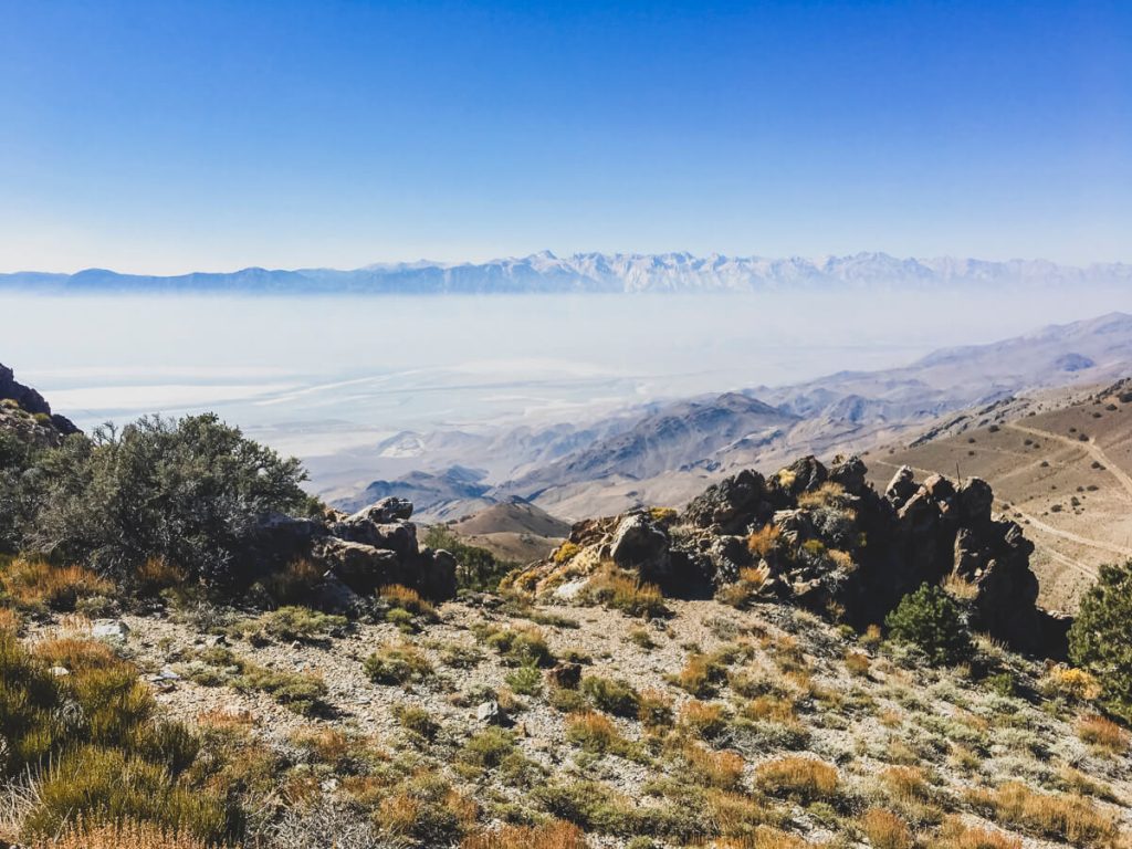 Mountain views and valley dust in the Eastern Sierras.
