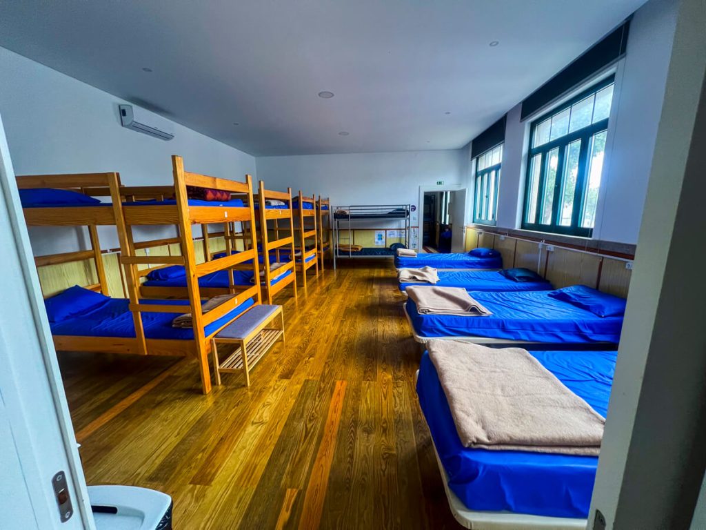 Part of a 90-bed albergue in Labruge, Portugal on the Coastal Route.