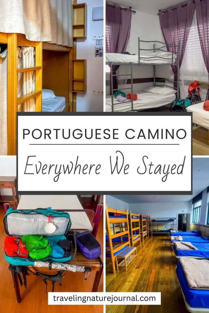 Four Portuguese Camino albergues to show everywhere we stayed when hiking it.