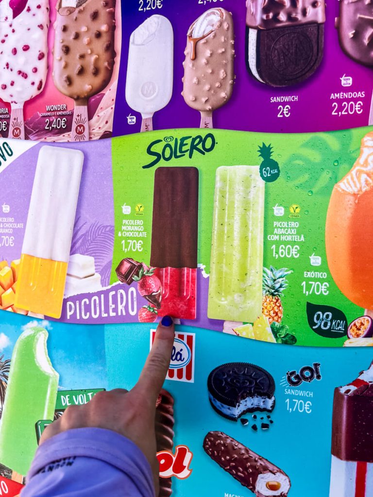 Vegan food on the Camino at cafes can include these two vegan popsicles!