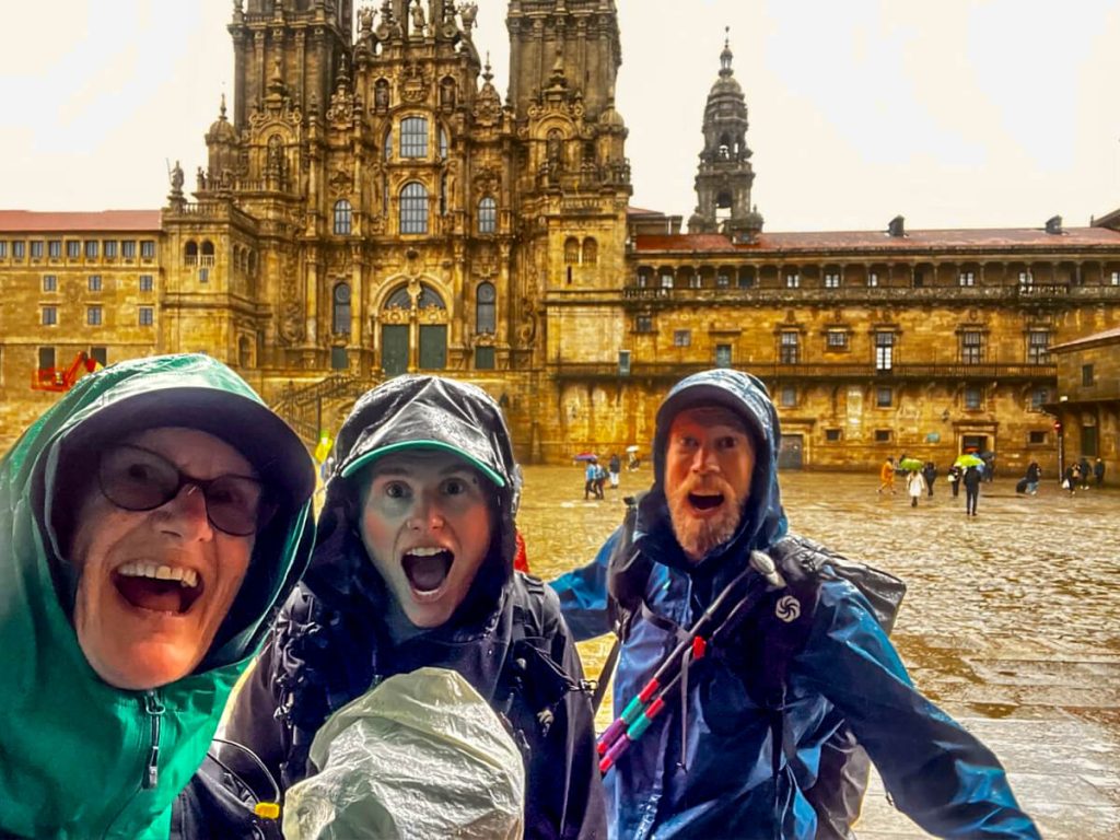 Santiago de Compostela on a rainy day.