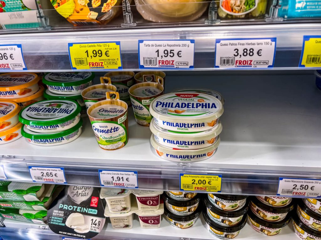 Plant-based cream cheese goes great on the fresh bread in Spain and Portugal to elevate your food on the camino.