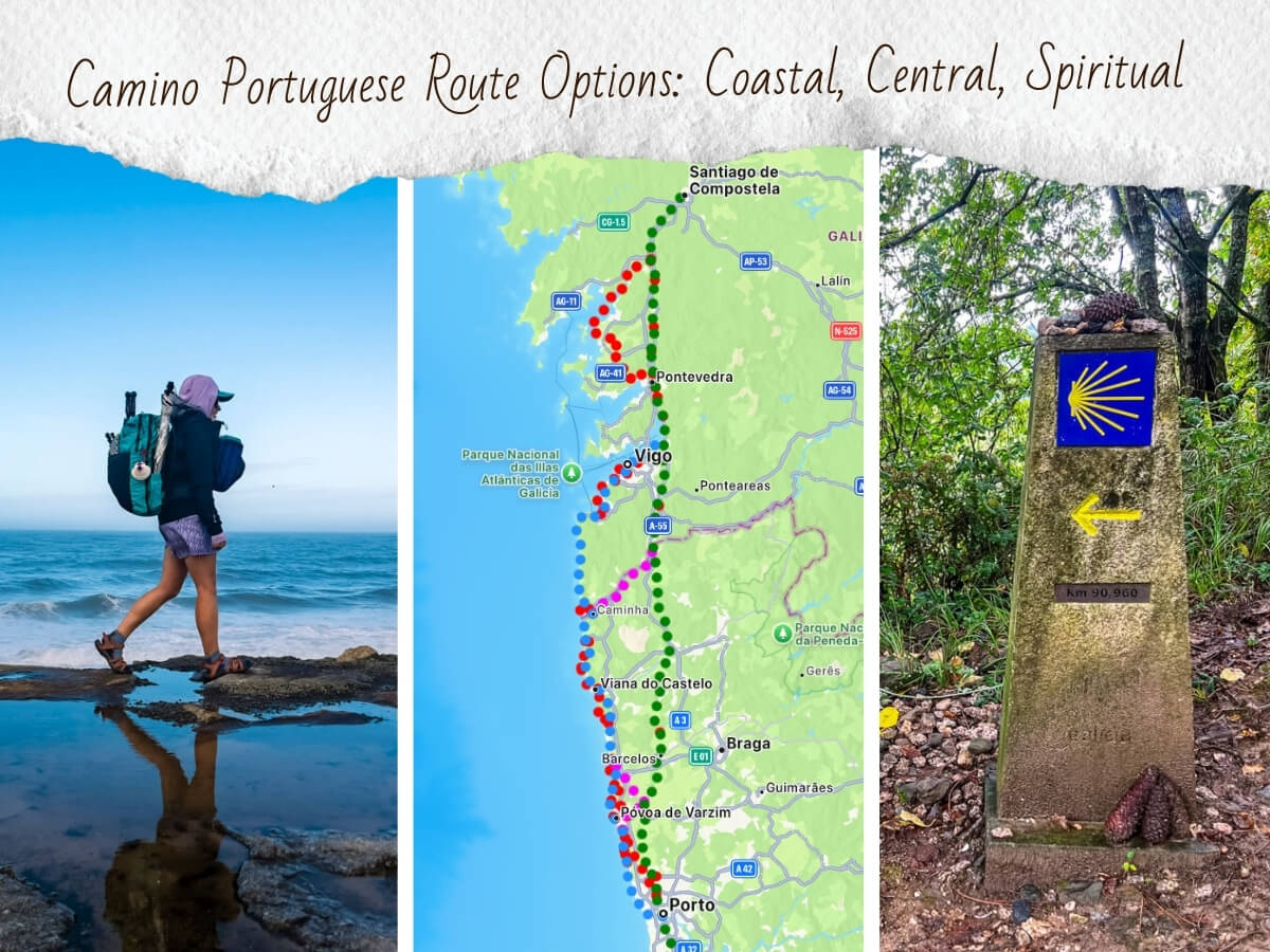 Camino Portuguese Routes explained: coastal, central, spiritual.