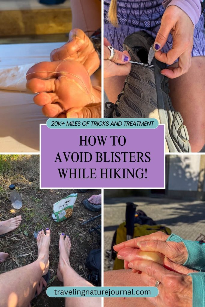 Use my 20K+ Miles of thru-hiking experience with these tips and tricks to avoid blisters while hiking...and these blister treatments if it happens anyway.