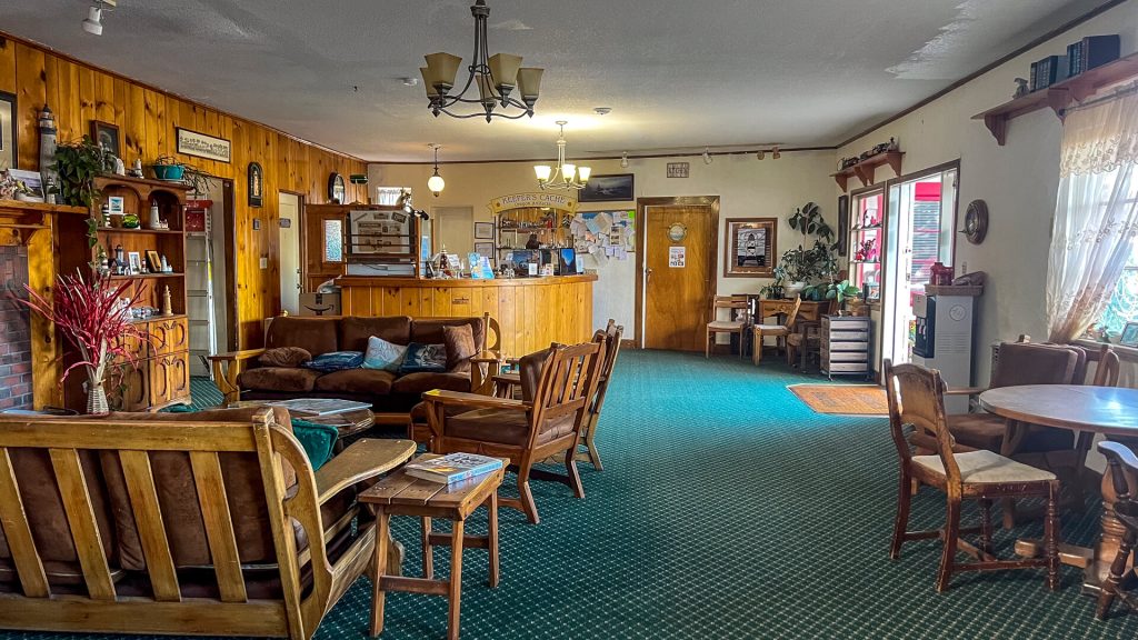 The Lighthouse Inn lobby in Florence, Oregon.