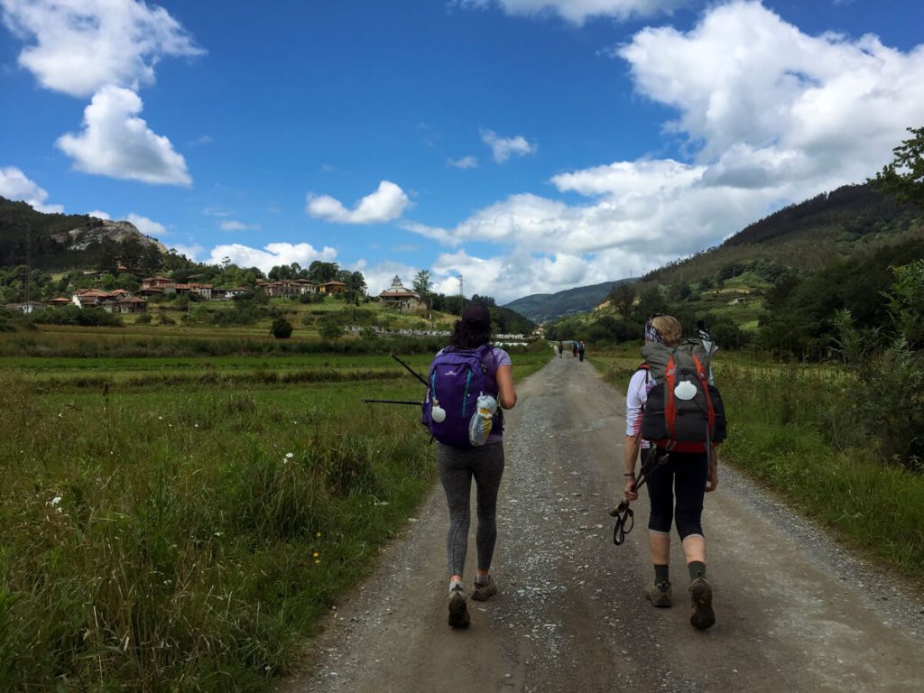 Two pilgrims on the Camino Primitivo.